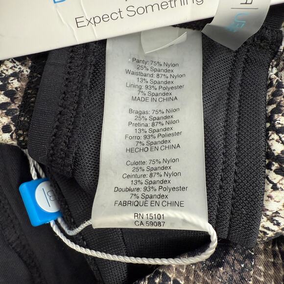 Bleu Rod Beattie Swim Bottoms Size 12 NWT Snake Python Print Foldover Black - Picture 5 of 9